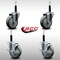 Service Caster 4'' SS Gray Poly Wheel Swivel 3/4'' Expanding Stem Caster Set 2 Brakes, 4PK SCC-SSEX20S414-PPUB-2-TLB-2-34 - alternate 3